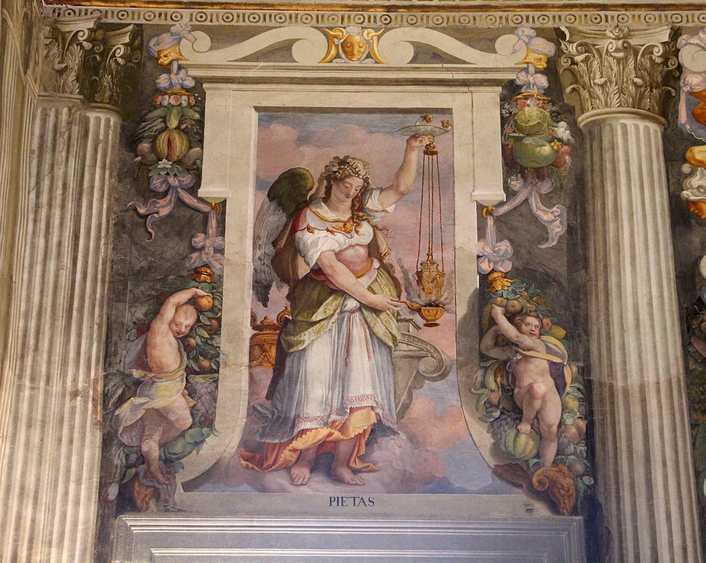 251-Virtù della famiglia Medici-Salone di Leone X-pietà-Villa di Poggio a Caiano